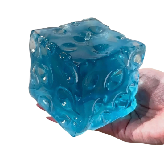 Giant Jelly Cheese Cube Squishy